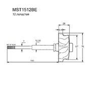 Вал турбокомпрессора MST1512