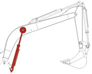 Гидроцилиндр стрелы HSC1223