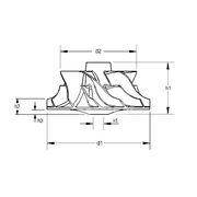 Крыльчатка турбокомпрессора MIT0485