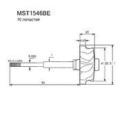Вал турбокомпрессора MST1546