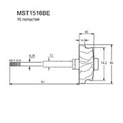 Вал турбокомпрессора MST1516