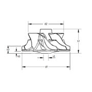 Крыльчатка турбокомпрессора MIT0643