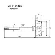 Вал турбокомпрессора MST1543