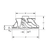 Крыльчатка турбокомпрессора MIT0840
