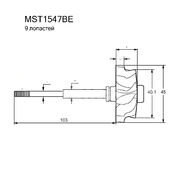 Вал турбокомпрессора MST1547