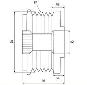 Шкив обгонный генератора APZ8618