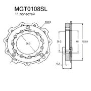 Геометрия турбокомпрессора MGT0108